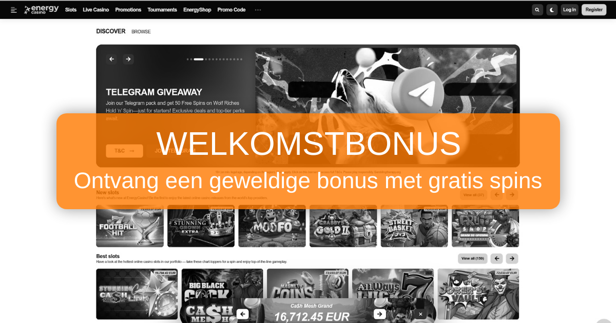 EnergyCasino welcome bonus