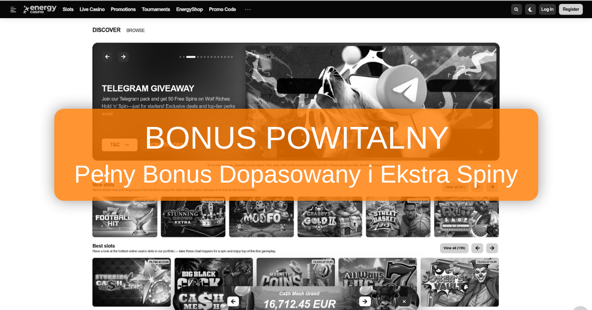 EnergyCasino welcome bonus